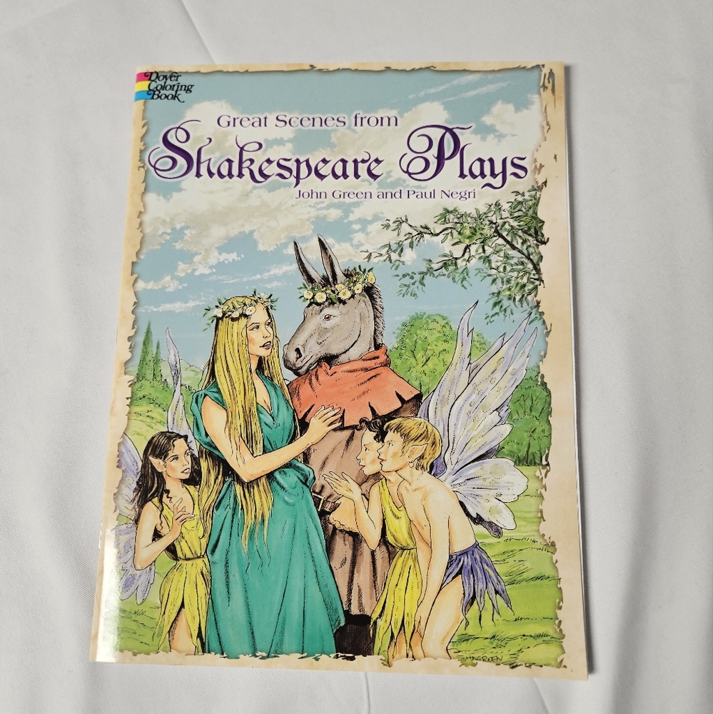 Dover Shakespeare Coloring Book Great Scenes‎ Shakespeare's Plays Green Negri